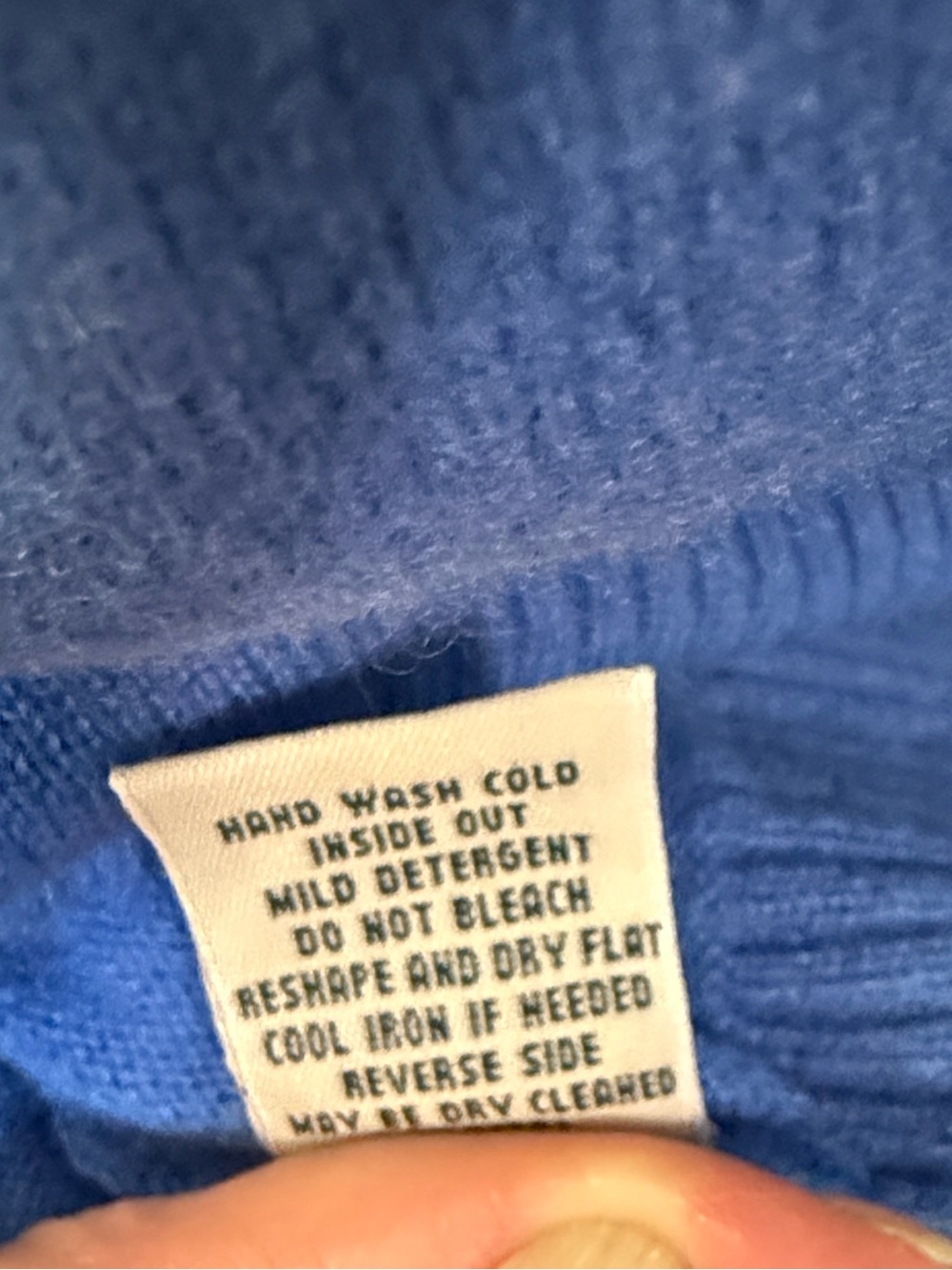 L.L.Bean 100% Cashmere Blue Crewneck Sweater 3X - Picture 6 of 8